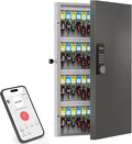 96 Key Lock Box Wall Mount, Key Cabinet Organizer use One Time Password,Fixed Code/Bluetooth Unlock, Security Lockbox for Valets, Hotels, Car, Offfice Key Management & Storage