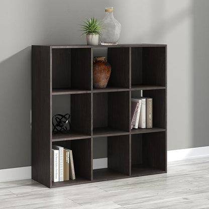 Signature Design by Ashley Piperton 9 Cube Storage Organizer or Bookcase, Charcoal