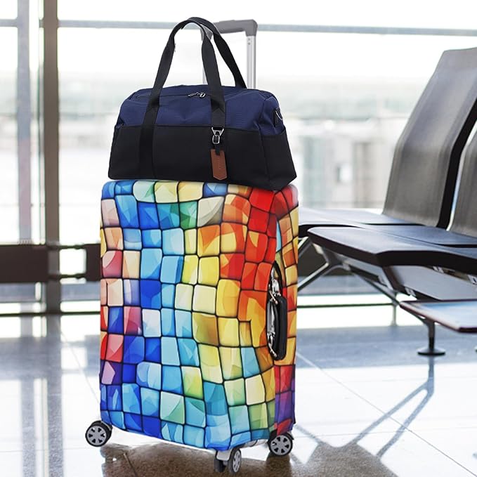MosaiRudo Travel Luggage Covers For Suitcase Tsa Approved,Suitcase Cover Protector Fit 18-32 Inch Luggage Travel Accessories (T2484, XL)