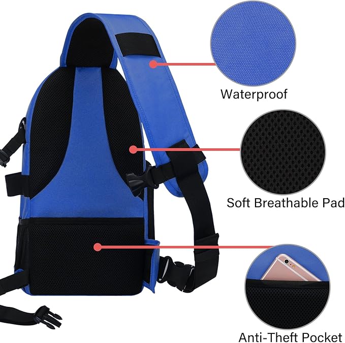 MOSISO Camera Sling Bag, DSLR/SLR/Mirrorless Camera Backpack Case Shockproof Photography Backpack with Tripod Holder & Removable Modular Inserts Compatible with Canon/Nikon/Sony/Fuji