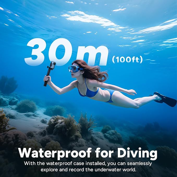 SJCAM 4K Pocket Cam, Tiny Action Camera, Mini Stabilized Body Camera & Portable POV, Waterproof, Wearable, Built-in Spkr & Mic for Vlogging, Helmet & Chest Mountable, White