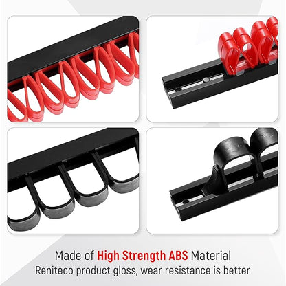 2 Pack Wall-Mounted Screwdriver Organizers with Screws - Heavy-Duty ABS Plastic Tool Holder for Screwdrivers, Wrenches, Piers - Garage Workshop Storage (Blue,2 PCS)