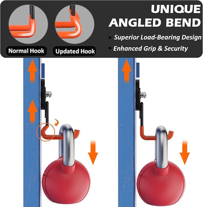 MUTUACTOR Updated Magnetic Hooks Heavy Duty,20lbs Anti-Scratch Strong Garage Magnet Hook,2PCS Anti-Slip Magnetic Tool Hooks for Organizing Cordless Impact Drivers Garden Shovel Tool Box