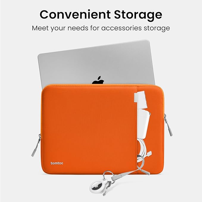 tomtoc 360° Protective Laptop Sleeve for 14-inch MacBook Pro M5/M4/M3/M2/M1 Pro/Max A3434 A3112 A3401 A3185 A2992 A2918 2025-2021, Water-Resistant Case Bag with Accessory Pocket for 13.8Surface Laptop
