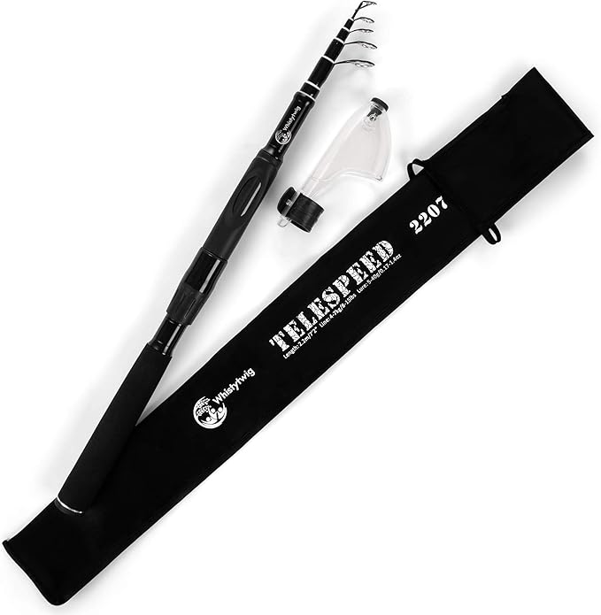 Whistytwig Telescopic Fishing Rod - Versatile Retractable Telescoping Fishing Pole, Collapsible Fishing Rod, Ideal Travel Rod