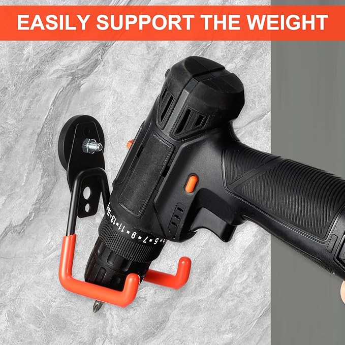 Landhoow Large Magnetic Hooks Heavy Duty Garage Magnet Hooks Strong Storage Utility Magnetic Hangers with Anti Slip Rubber Coating for Indoor and Outdoor Hanging(Orange,6 Pcs)