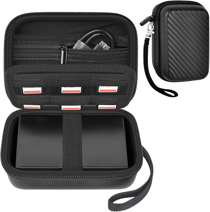 External Hard Drive Case Compatible with Seagate 1TB 2TB 4TB /for UnionSine/for Toshiba/for WD Elements Portable HDD SSD Solid State Hard Drive, SD Cards & USB Drives Holder Organizer (Box Only)