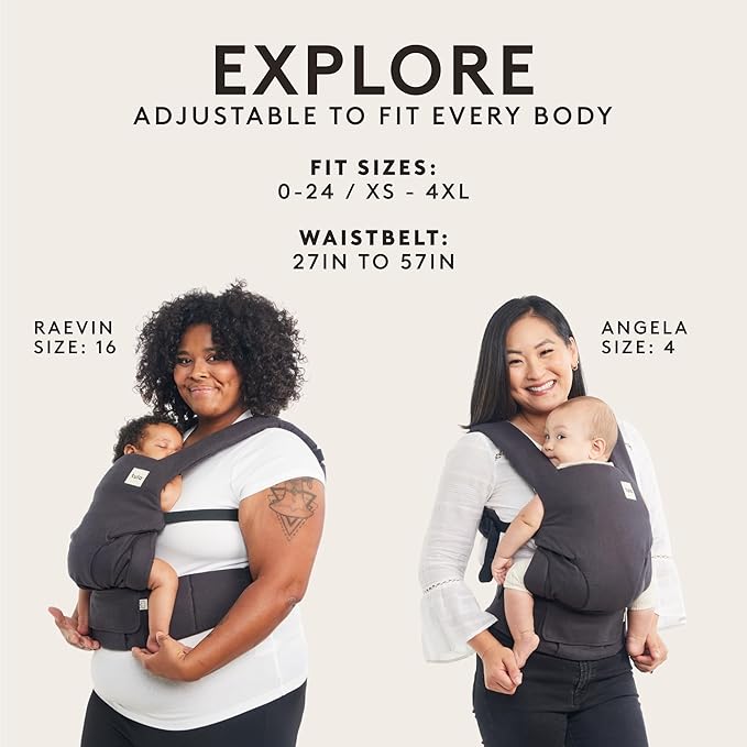 Baby Tula Explore Carriers - Breathable Baby Carrier Newborn to Toddler - Adjustable Toddler Carrier - Multiple Ergonomic Positions Front and Back - Ergonomic Fit for 7-45 lb - Cotton, Seedling