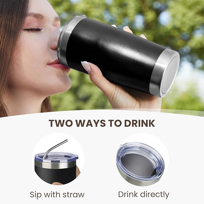 MEWAY 20oz Tumbler 8 Pack Double Wall Vacuum Insulated Travel Mug Bulk, Stainless Steel Tumblers with Lid and Straw, Durable Powder Coated Coffee Cups for Cold & Hot Drinks (Rose Gold, 8)