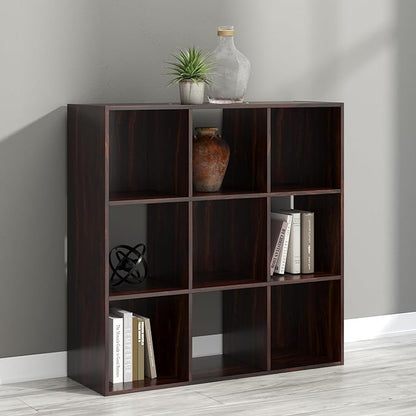 Signature Design by Ashley Glosmount 9 Cube Storage Organizer or Bookcase, Cherry & Light Brown