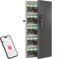 120 Key Lock Box Wall Mount, APP Bluetooth/Wi-Fi, OTP/Fixed Code, Key Unlock, Smart Key Cabinet with Tag, Key Organizer Holder Box for Office, Valet, Realtor, Hotel Key Management