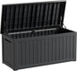 Heavy-Duty 270 Gallon Waterproof Deck Storage Box, Outdoor Storage for Garden & Patio, Lockable Resin Storage Chest for Pool Accessories, UV-Resistant, Onyx Black