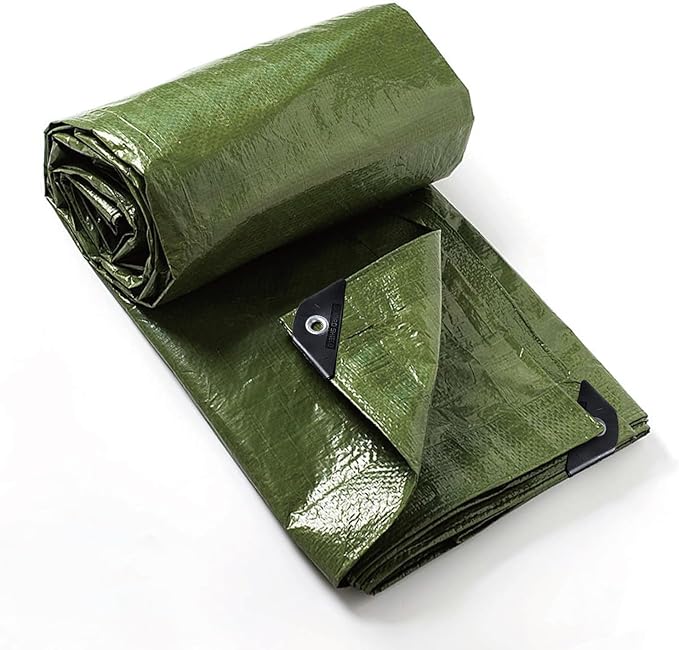 GUARD SHIELD Tarp Green 9x15 Feet Multi Purpose Waterproof Poly Tarp Cover 5mil