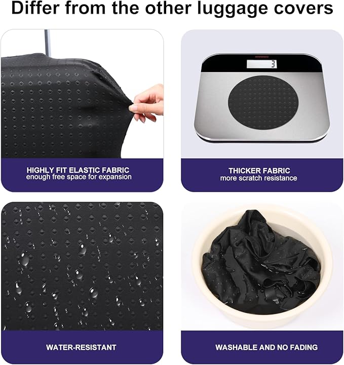 7-Mi Travel Trolley Case Cover Protector Suitcase Cover 29"-30" Trolley case Luggage Storage Covers for Men Women, Retro