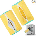 2Pcs Shoe Washing Machine Bag, Reusable Shoes Cleaning Bags for All Shoe Types, Laundry Shoe Bag for Washer and Dryer (Yellow)