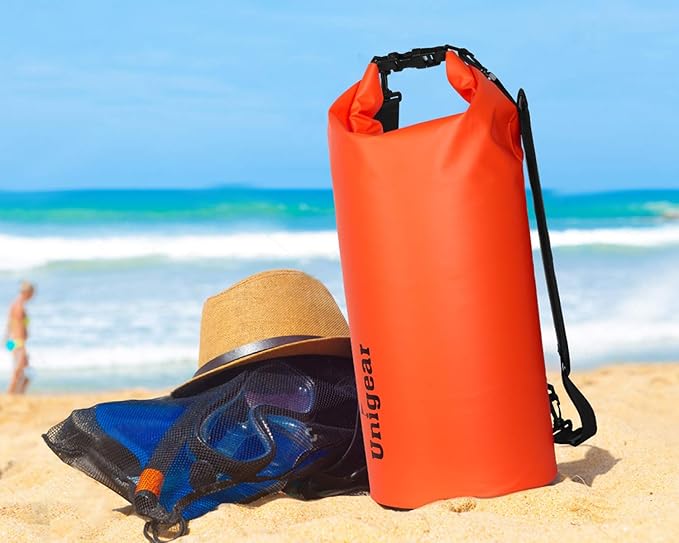 Unigear Dry Bag Waterproof, 2L/5L/10L/20L/30L/40L Floating and Lightweight Bags for Kayaking, Boating, Fishing, Swimming and Camping with Waterproof Phone Case