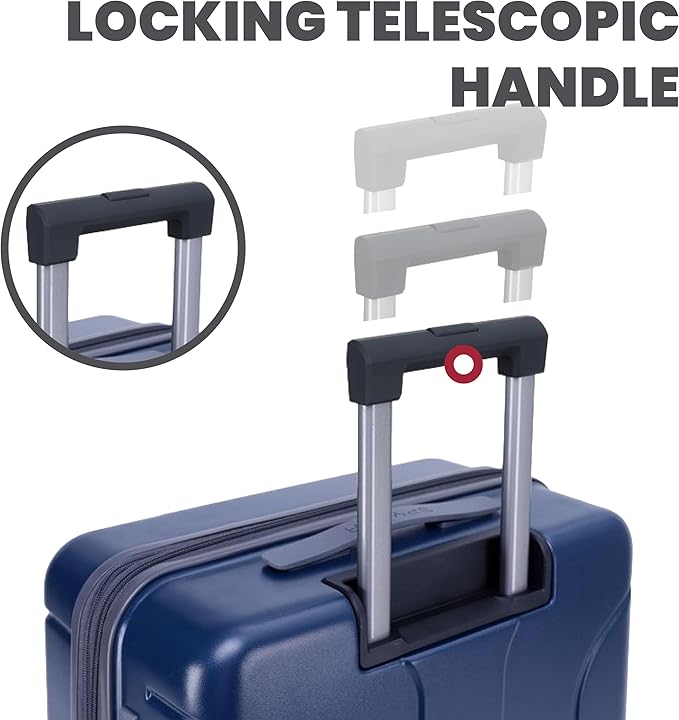 Spyder Carve 20 Inch Carry On Expandable Hardside Upright Suitcase with 360° Spinner Wheels, TSA Approved Lock, Navy
