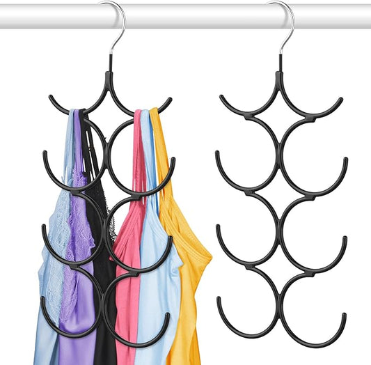 DOIOWN Tank Top Hanger,2 Pack Space Saving Hangers Bra Camisole Hanger,Small Closet Organizers and Storage for Dorm & Apartment Holds Camisoles,Bras,Scarfs,Ties,Belts