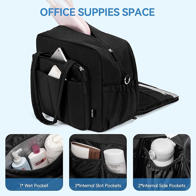 CLUCI Gym Bag for Women, Travel Duffle Bag Carry on Weekender Bags Puffer Tote Bag