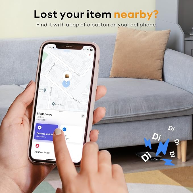 ATUVOS Wallet Tracker Finder Card, Ultra-Thin 1.6mm & 3-Year Battery, Smart Bluetooth Tracker Works with Apple Find My (iOS Only), Item Locator for Luggage Tags, Passports, IP67 Waterproof, 1 Pack