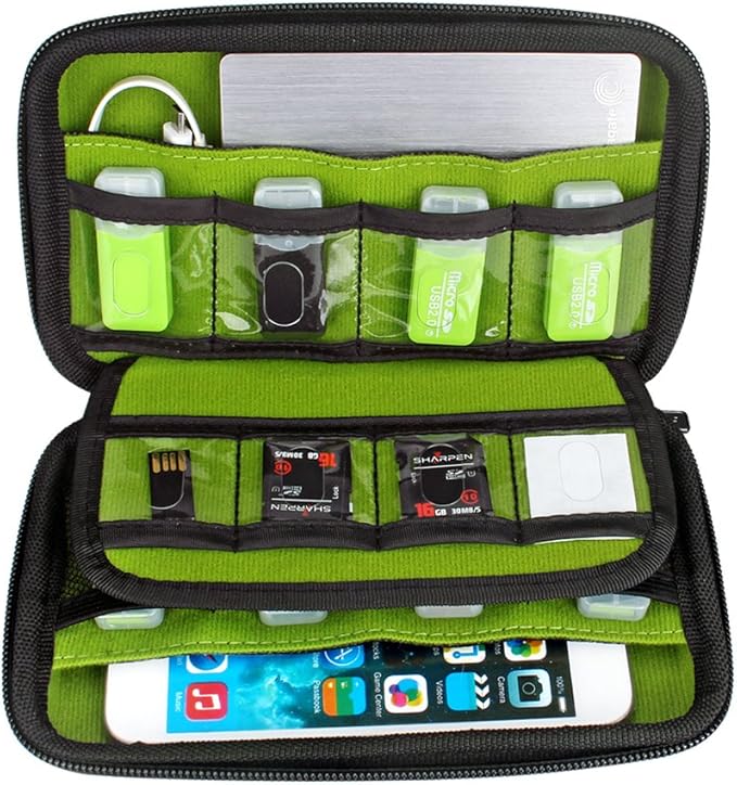 Aprince Digital Gadget Case Waterproof Memory Card Case, Designed for External Hard Drive,USB Flash Drives,Power Banks - Best for Traveling
