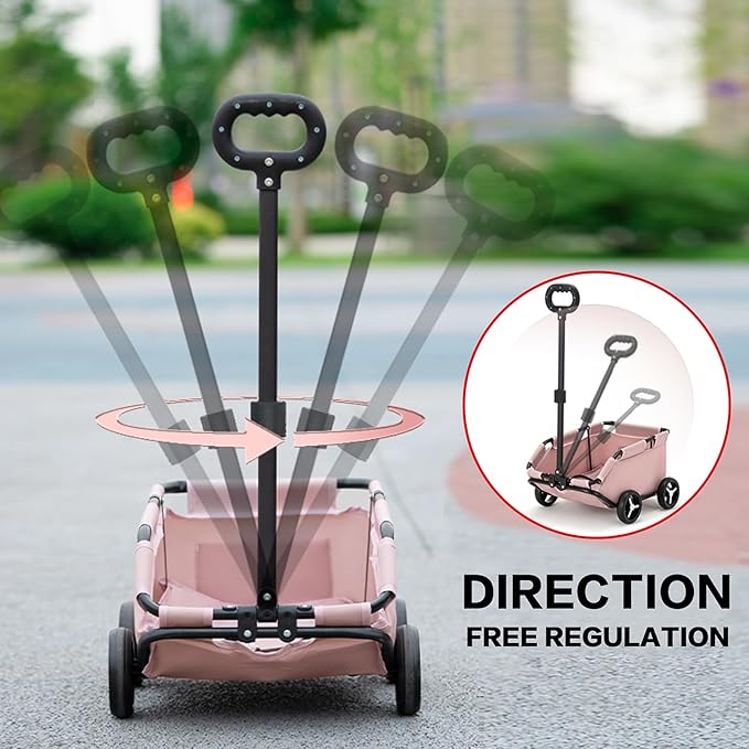 Dog Stroller 4 Wheels Folding Dog Cart Pet Stroller for Travelling Shopping Walking Playing for Small Dogs Cats (Grey)