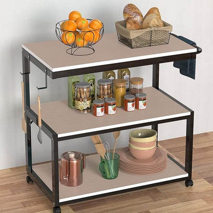 Beige Shelf Liners for Kitchen Cabinets Non Adhesive Drawer Liner for Bathroom Waterproof Refrigerator Liners for Shelves Fridge Plastic Mats Cabinet Cupboard Liner 17.5 x 157.4 Inches