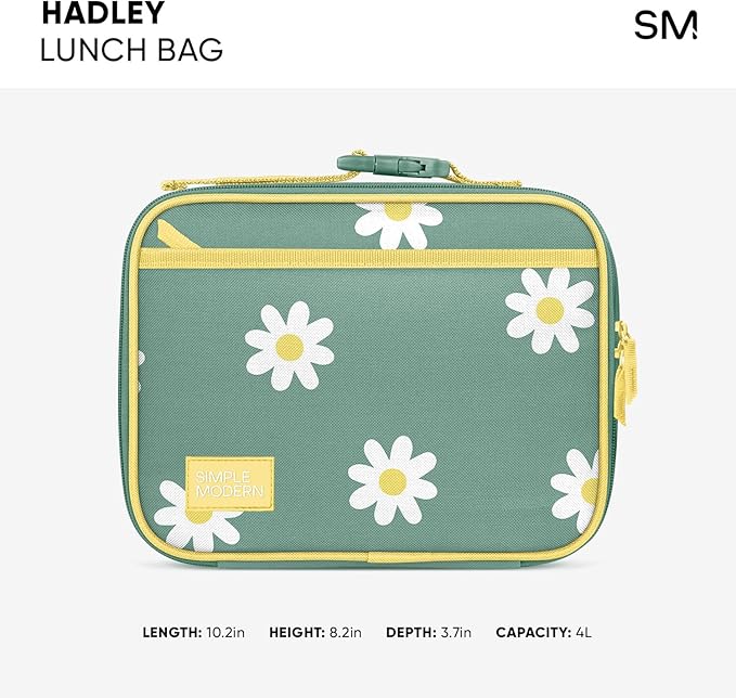 Simple Modern Kids Lunch Box for School | Reusable Insulated Lunch Bag for Toddler, Girl, and Boy | Meal Containers with Exterior & Interior Pockets | Hadley Collection | Sweetheart