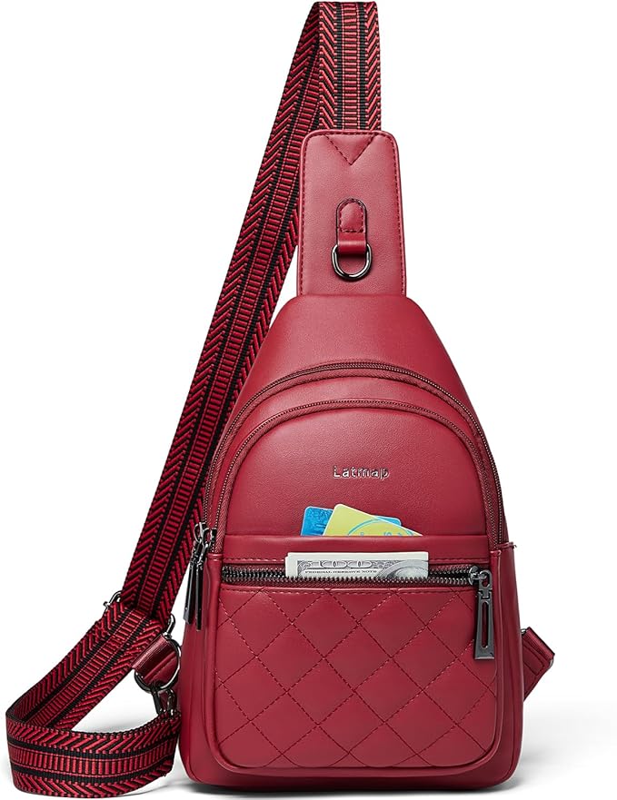 Sling Bag For Women Fanny Pack Crossbody Travel Shoulder Belt Bags Tote Backpack Purse Faux Leather