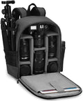 CADeN Camera Backpack Bag Professional for DSLR/SLR Mirrorless Camera Waterproof, Camera Case Compatible for Sony Canon Nikon Camera and Lens Tripod Accessories Gray