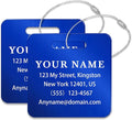Personalized Luggage Tags for Suitcases (2/4/6/8 Pack) - Custom Engraved Metal Travel Tag, Customizable Pattern/Name/Text for Bags Backpacks Suitcases