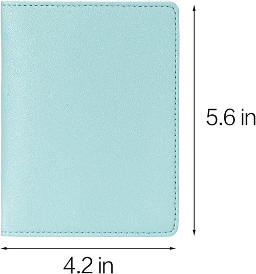 2 Pack Passport covers and Vaccine Card Holder PU Leather Passport Wallet Vaccine Case Protector Slot Travel Passport Wallets for Women & Men (Blue & Pink)