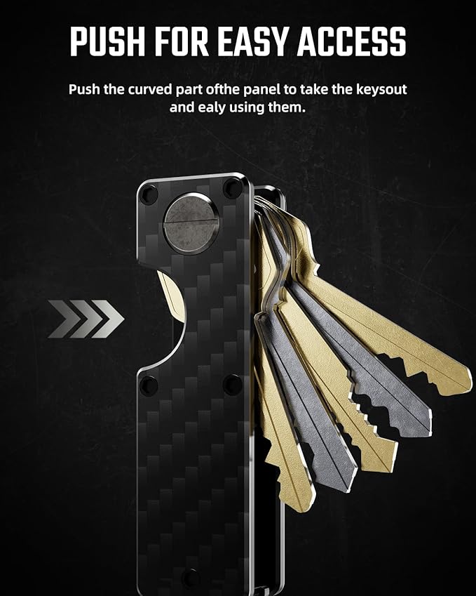 Key Organizer Compact Key Holder Metal Key Chain Minimalist key case key holder for keychain Secures 1-5 Keys