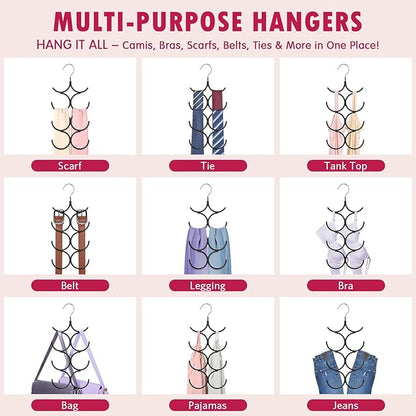 DOIOWN Tank Top Hanger,2 Pack Space Saving Hangers Bra Camisole Hanger,Small Closet Organizers and Storage for Dorm & Apartment Holds Camisoles,Bras,Scarfs,Ties,Belts