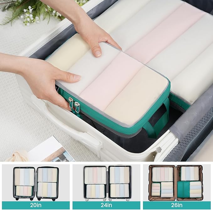 BAGAIL 6 Set Ultralight Compression Packing Cubes Packing Organizer for Travel Accessories Luggage Suitcase Backpack