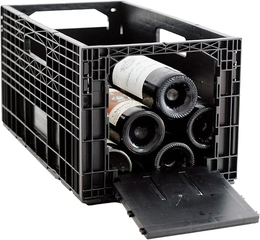 Flexible Wine Storage System for Wine Collectors | Front and Rear Access Door | Stackable Storage Solution | 3 Separate Weinbox Storage Crates | Hold Up To 36 Bottles | Works with All Bottle Shapes