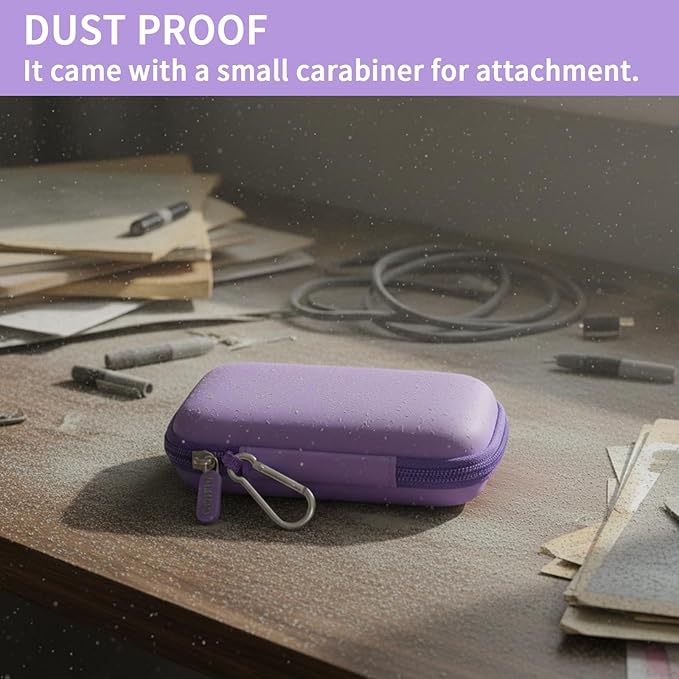 USB Flash Drive Case, SD Card Holder Compatible with Thumb Drive, Memory Cards, SDXC SDHC Storage Bag, Electronic Accessories Organizer for SanDisk for Samsung for Inland (Purple)