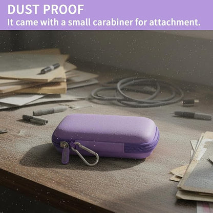 USB Flash Drive Case, SD Card Holder Compatible with Thumb Drive, Memory Cards, SDXC SDHC Storage Bag, Electronic Accessories Organizer for SanDisk for Samsung for Inland (Purple)