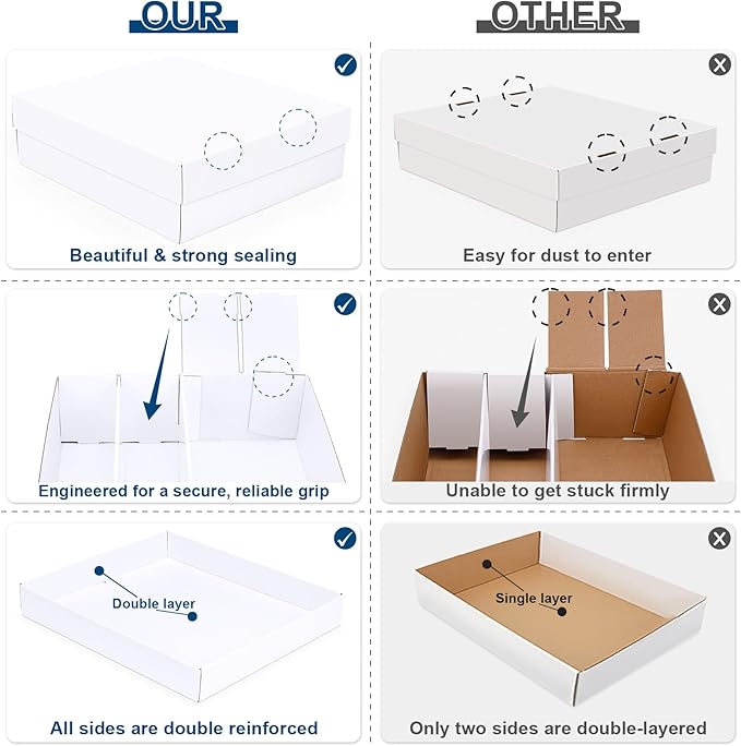 Trading Card Storage Box, 3200 Count Cardboard Storage Box with Divider for Sports, Tcg, Mtg Card(2 Pack)