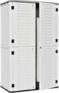 ZZM Large 67 Cu.ft Waterproof Storage Shed, Outdoor Storage Cabinet，Durable Resin Storage for Patio Furniture, Garden Tools, Pool Accessories, Mower Storage (White)