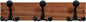 SKOLOO 17-Inch Wood Coat Rack Wall Mount with 3 Triple Hooks - Ideal for Family Entrances, Classrooms, and Pet Supplies Storage - Perfect Coat Hooks for Wall,Mahogany (Sapele)