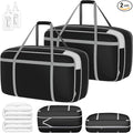 DIMJ Large Comforter Storage Bag with Handls, 100L Washable Blanket Storage, Compression Packing Totes Moving Bags With Zipper, Space Saving Containers For Pillow, Clothes, Bedding, 2 PCS