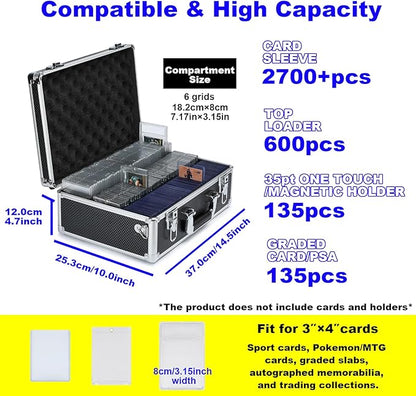 Multi color Card Storage Hard Case, Sports Card Collection Boxes,Trading Cards Cabinet, Carrying Cases Specially Adapted to Hold Sports Trading Cards, Toploader Box