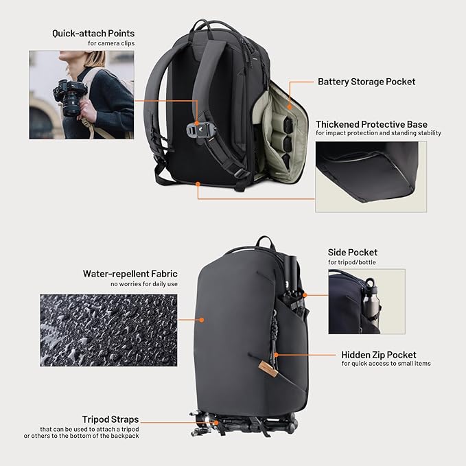 PGYTECH OneGo Lite Camera Backpack Water-Resistant DSLR/Mirrorless Bag 22L