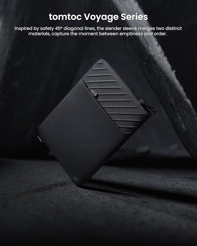 tomtoc Laptop Sleeve for 14-inch New MacBook Pro M5(2025)/M4/M3/M2/M1 Pro/Max A3434 A3112 A3401 A3185 A2992 A2918 A2779, Water-Resistant Slim MacBook Case Bag Cover with Minimalist Design, Voyage-A10