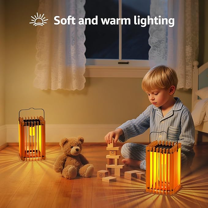 2 Set Solar Lantern Outdoor LED Hanging Solar Lantern with IP44 Rattan Outside Rating for Patio Garden Decor for Outside Porch Yard Table Top Decorative Tree Home(Square