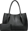 KKXIU Tote Bag for Women Vegan Leather Shoulder Purse Large Capacity Travel Bag