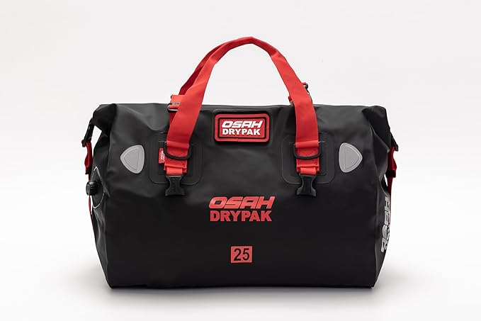 Waterproof Duffel& Luggage Bag - Motorcycle Dry Bag Tail Saddle Bags with Roll Top Closure,Large Storage Space,for Camping, Kayaking, Fishing & Traveling(SkyBlack, 25L)