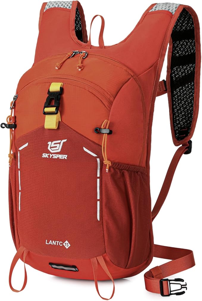 SKYSPER Small Hiking Backpack - 15L Travel Daypack Lightweight Bag Water Resistant Hiking Backpacks for Women Men