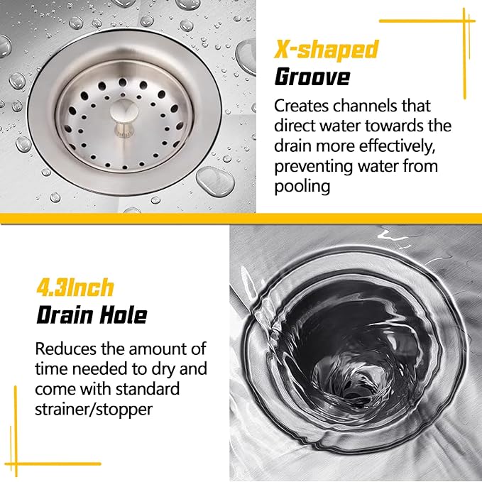 Small Kitchen Sink,15x15 Inch Bar Sink Stainless Steel Drop In Small Kitchen Sink Ideal Choice For Small Space Nice As Toprmount Prep Sink,RV Kitchen Sink With Bottom Grid,Soap Mat And Drain Assembly